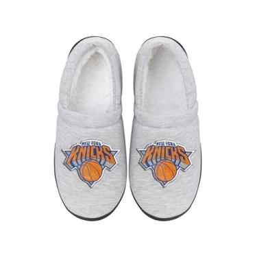 Imagem de FOCO - Moletom masculino NBA Team Big Logo Cinza Sherpa Mocassins Adulto Unissex, New York Knicks, Medium