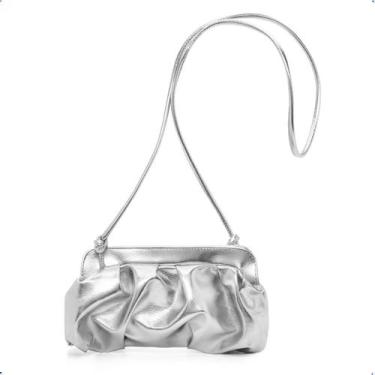 Imagem de Bolsa Feminina Transversal Metalizada Pequena Nuvem De Festa - Avilla 