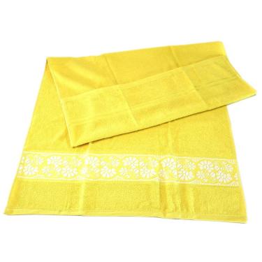 Imagem de Toalha de Banho Leda Algodão Felpuda Amarelo Herbal 70x130cm – Sisa