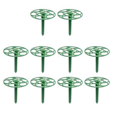 Imagem de Ｂｅｓｇａ 10x Suporte para Topo de Planta Gaiola de Flores Multifuncional Decoração Suporte Estacas Através de Grades para Tomates Rosas Quintal, Pequeno