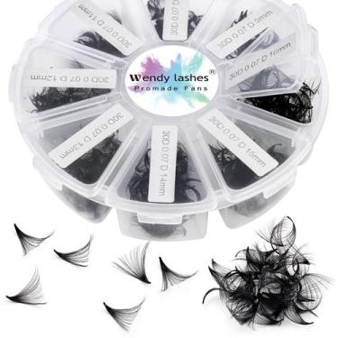 Imagem de Extensões de cílios Ventiladores pré-fabricados WENDY LASHES 500 unida