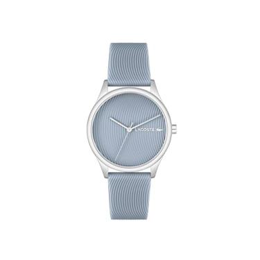 Imagem de Lacoste Relógio feminino Falda de quartzo 3H, pulseira de silicone, resistente à água até 5 ATM/50 metros, relógio chique e fácil de usar para ela, 36 mm, Azul
