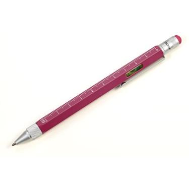 Imagem de TROIKA PIP20/OF Caneta esferográfica multifuncional construção latão preto refil roxo centímetro polegada régua escala 1:20/1:50 fenda Phillips tamanho 150 x 11 x 13 mm