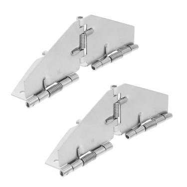 Imagem de FOYTOKI Dobradiça de mesa dobrável de aço inoxidável dobradiça resistente para mesa de lavanderia material de ferro flip de 180° fácil instalação