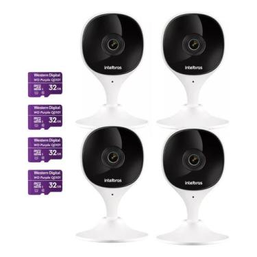 Imagem de Kit 4 Câmeras WiFi Intelbras IMXC Mibo Full HD 4 Cartões de Memória 32