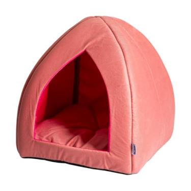 Imagem de Cama Toca 2 em 1 para Gato ou Cão | Design Dobrável, Confortável e Versátil | Para Todas as Estações (PINK)