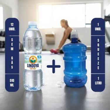 Imagem de Kit Squeeze de 1 Litro + Água Mineral Lindoya Verão Sg - 12X510Ml