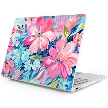 Imagem de Mektron Capa impressa para laptop Microsoft Surface 2025 Windows 11 Copilot+ PC Surface Laptop 33.0 cm capa para tela sensível ao toque serve no modelo 2095, flores pintadas à mão
