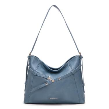 Imagem de Montana West Bolsa Hobo feminina com fivela de cinto ajustável com alça ajustável, Hobo Jean, 16"L x 4"W x 10.5"H