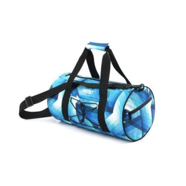 Imagem de Bolsa de Viagem Azul Yes Acadêmia Alça de Mão e Transversal Bolsos Lat