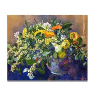 Imagem de LKXGRRSFG Vaso de floresThéo van Rysselberghe: Impressão em tela neoimpressionista belga chave 19 x 24 cm sem moldura