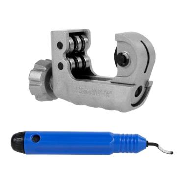 Imagem de Mini cortador de tubo de 1,9 cm a 3,5 cm, cortador de tubo de liga de alumínio com faca de corte, cortador de cobre estável, conjunto de cortadores de tubos para encanamento, trabalho HVAC, reparos