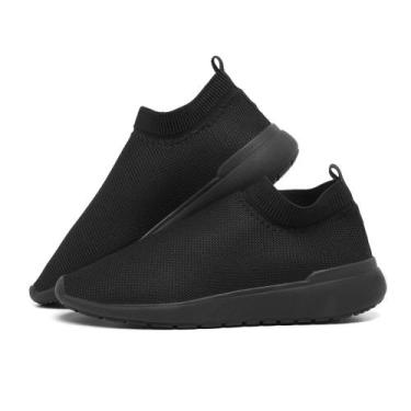 Imagem de Tênis Feminino Calce Fácil Estilo Meia Respirável Academia Esporte Cas