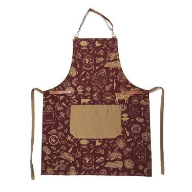 Imagem de Avental Vivain Churrasqueiro Adulto Vinho