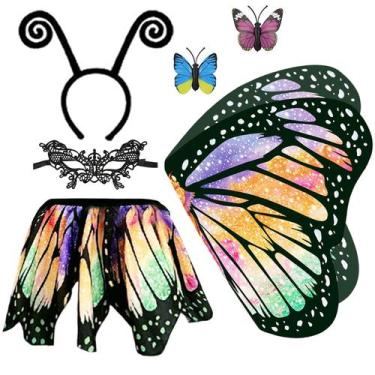 Imagem de Conjunto de fantasias de borboleta para meninas com asas duplas - yami