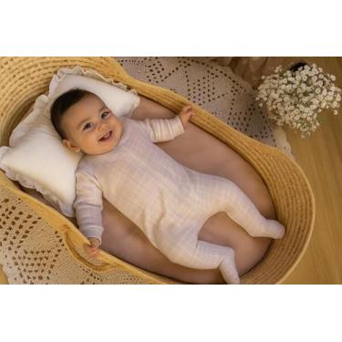 Imagem de Macacão Soft Bebê com Zíper Inteiro Macio e Quentinho Para Dormir Xadr