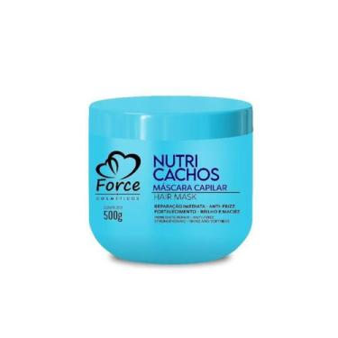 Imagem de Máscara Nutri Cachos Force Cosméticos 500g Cachos Soltos e Definidos -