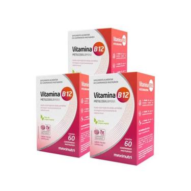Imagem de Kit 3 Vitamina B12 Metilcobalamina 60 Comprimidos Maxinutri, Frutas Ve