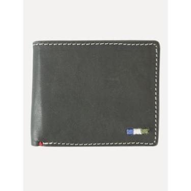 Imagem de Carteira Reserva Masculina Couro Parma Cinza Escuro-Masculino