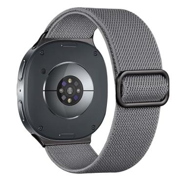 Imagem de Pulseiras elásticas para Samsung Galaxy Watch 8 de 40 mm e 44 mm/8 Classic 46 mm masculino/feminino, tecido de nylon elástico com um clique sem lacunas, pulseira esportiva para Samsung Galaxy Watch 8