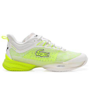 Imagem de Tênis Lacoste AG-Lt23 Ultra X Daniil Medvedev - All Court - Off White e Amarelo Neon-40