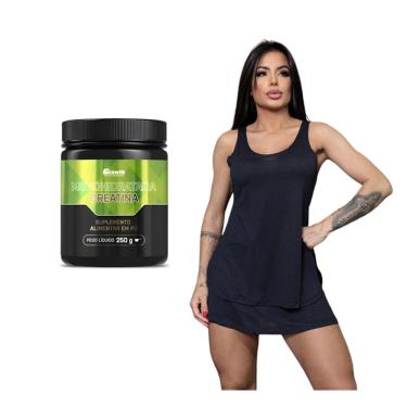 Imagem de Kit Regata Pontilhada Dry Fit e Creatina Sem Sabor 250g