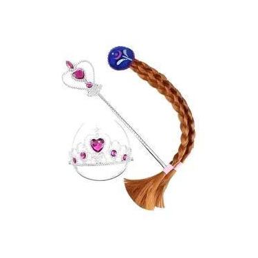 Imagem de Kit princesa do gelo c/1 un - morena (anna) - fantasia infantil - no-b