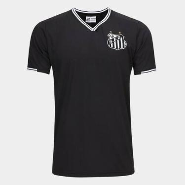 Imagem de Camiseta Santos Masculina - Surf Center, Preto, G
