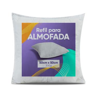 Imagem de Refil Para Almofada Siliconado To Decorando Avulso 100% Polipropileno 50cm X 50cm - Branco