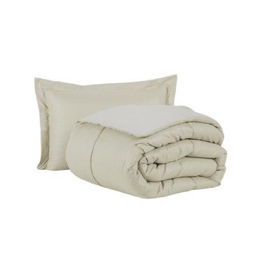 Imagem de Kit Cobre Leito Ravena To Decorando Solteiro 2 Peças Micropercal 200 Fios Toque Acetinado 100% Poliéster - Avela