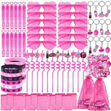 Imagem de Conjunto de 122 peças de lembrancinhas TKNOUS Pink para meninas