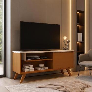 Imagem de Rack De Tv Para Sala, Moderno Com Prateleiras Heitor Mobishop para até