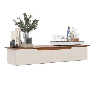 Imagem de Rack Suspenso Pequeno Painel Parede Sala Tv Estante Quarto - EJ MOVEIS