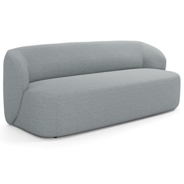 Imagem de Sofá 2 Lugares Orgânico Para Sala de Estar Living 170cm Heidy F04 Linho Cinza - Lyam Decor