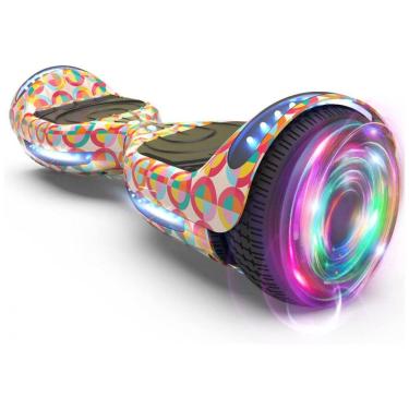 Imagem de Hoverboard Certified HS2.01 com Roda Flash Bluetooth e Luzes de LED Patinete Elétrico Autobalanceado Caleidoscópio