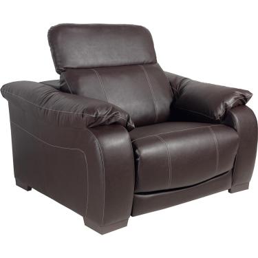 Imagem de Poltrona Decorativa Retrátil e Reclinável Affection Couro Marrom - Gran Belo