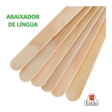 Imagem de 100 Abaixador De Língua Espátula De Madeira Depilação Palito