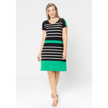 Imagem de Vestido Pau a Pique Listrado Preto