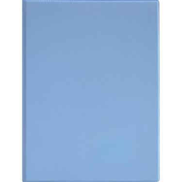 Imagem de Pasta Catalogo Cores Pasteis A4 Com 20 Envelopes Plásticos Transparentes Material Resistente Pvc Organiza Documentos Escritório(Azul Pastel)