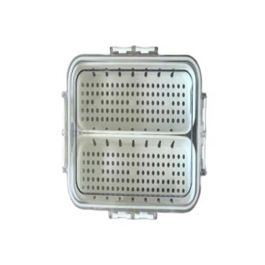 Imagem de Pote Organizador HerméTico Com DivisóRias Para Geladeira - Porta Frios Multiuso Para Verduras - Organizador De Geladeira(2 GRADES (9339))