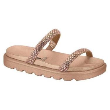 Imagem de Papete Feminina Vizzano com Cristais Metalizada 6459-328-Feminino