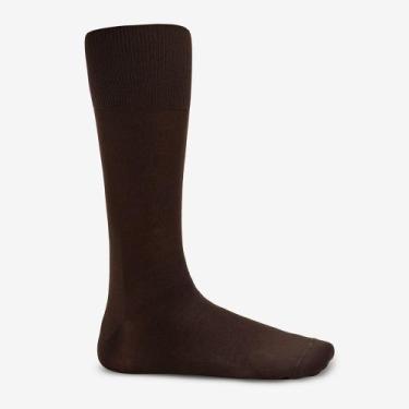 Imagem de Meia Unissex Cano Alto Poliamida Marrom 37/44 - Democrata