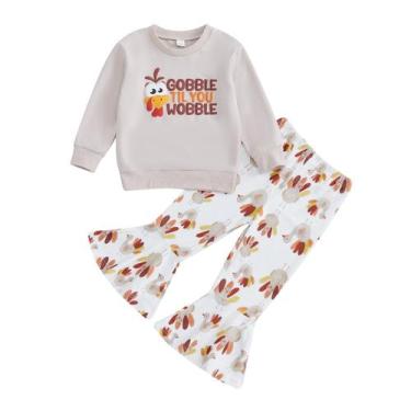Imagem de Conjunto de roupas: moletom e calça Eadrioss Thanksgiving Baby Girl