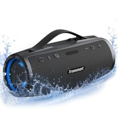 Imagem de Tronsmart Alto-falante Bluetooth portátil Mirtune S100, graves intensos de 50 W e agudos claros, alça retrátil, tempo de reprodução 20H, impermeável IPX7, equalizador personalizado, banco de energia