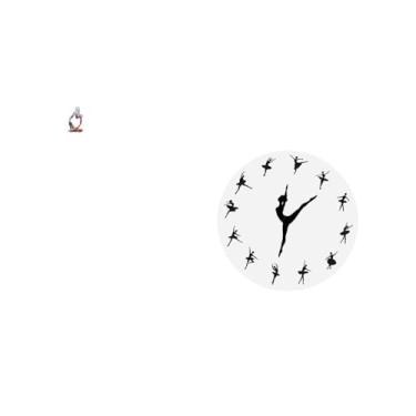 Imagem de Fenteer Estátua de Resina Abstrata, Ornamento, Escultura de Mesa, Colecionável para Quarto, Escritório, Loja, Estante, Relógio de Parede de Bailarina, Dançari