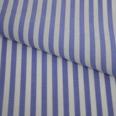 Imagem de Tecido Tricoline Listrado Fio Tinto - Listras 5mm - Azul - 50 x 150 cm