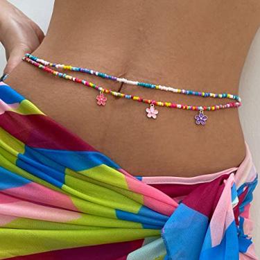 Imagem de Cinto de cintura com pingente de sol de várias camadas para biquíni correntes de cintura vazadas joias de metal longo cinto de barriga rave acessórios corporais joias para vestido, Medium, latão, Sem