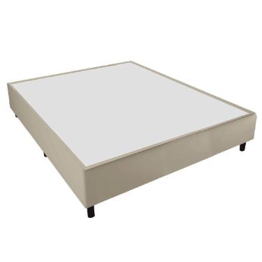 Imagem de Cama Box Casal 1,38m Com 38cm De Altura Suede Prince Bege Bege