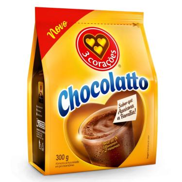 Imagem de Achocolatado em Pó 3 Corações Chocolatto 300g