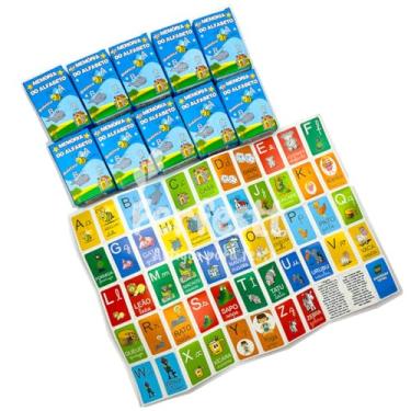 Imagem de Kit 20 Jogo da Memória Alfabeto Infantil p/Kit Festa Lembrancinha Prenda Infantil Educativo